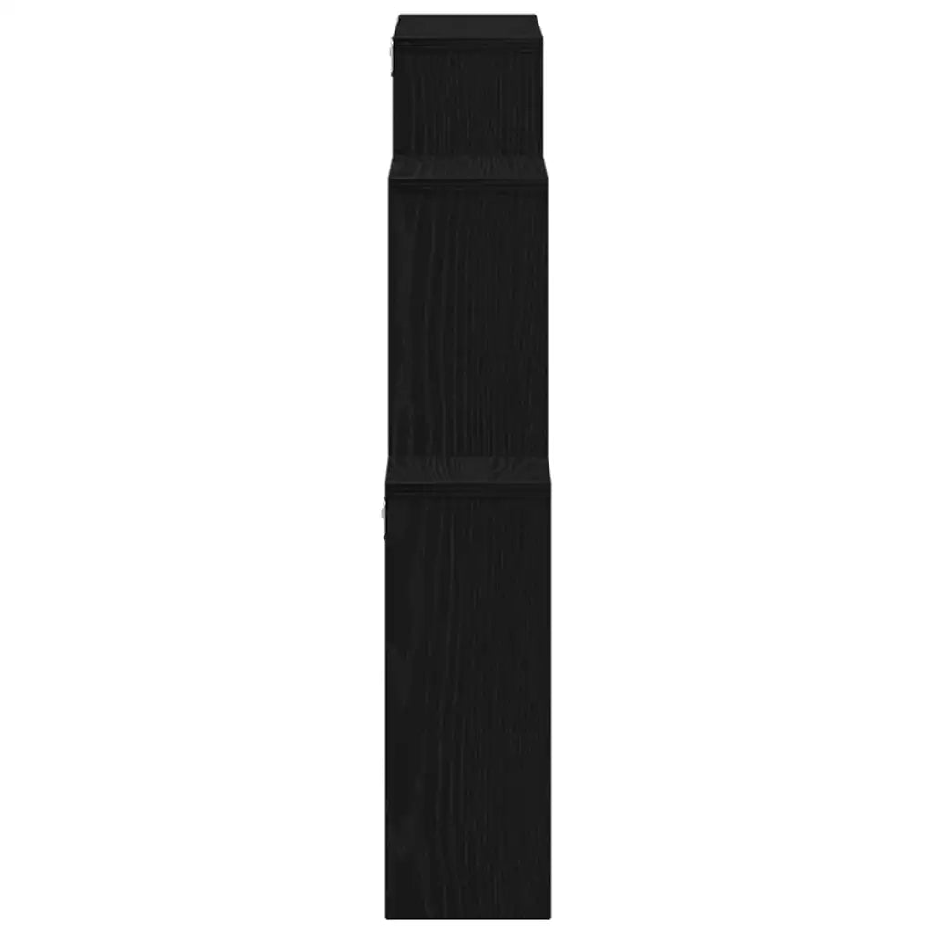 Scaffale da parete A parete Rovere Nero 80 x 15 x 78,5 cm 862654