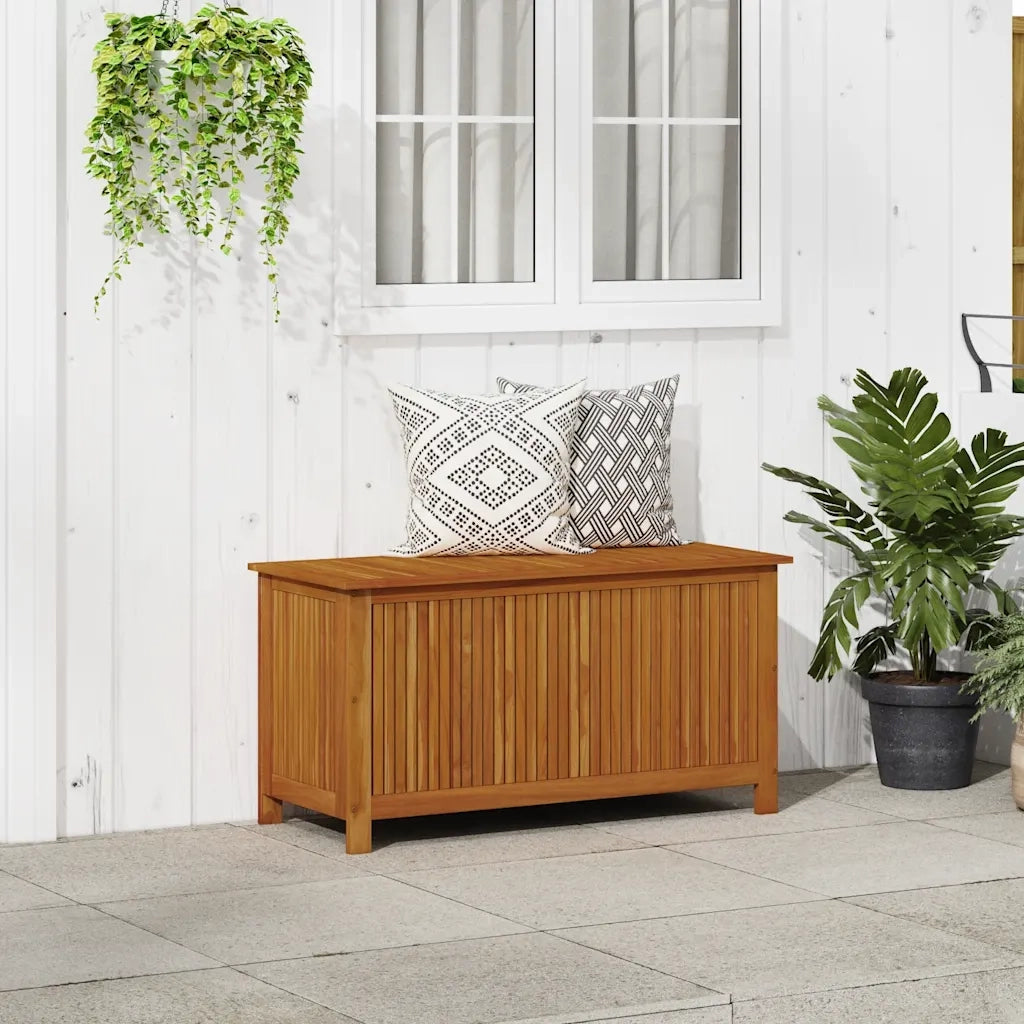 Contenitore da Giardino 113x50x58cm in Legno Massello di Acacia