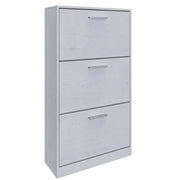 Scarpiera Salvaspazio 3 Ante a Ribalta 60x24x120h cm in Melaminico Bianca