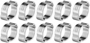 Set di Clip per Cavi di 10 pezzi - Acciaio Inossidabile - Adattabile - Gialvanizzato - Liscio Professionale - 8 Dimensioni (5-23 mm)