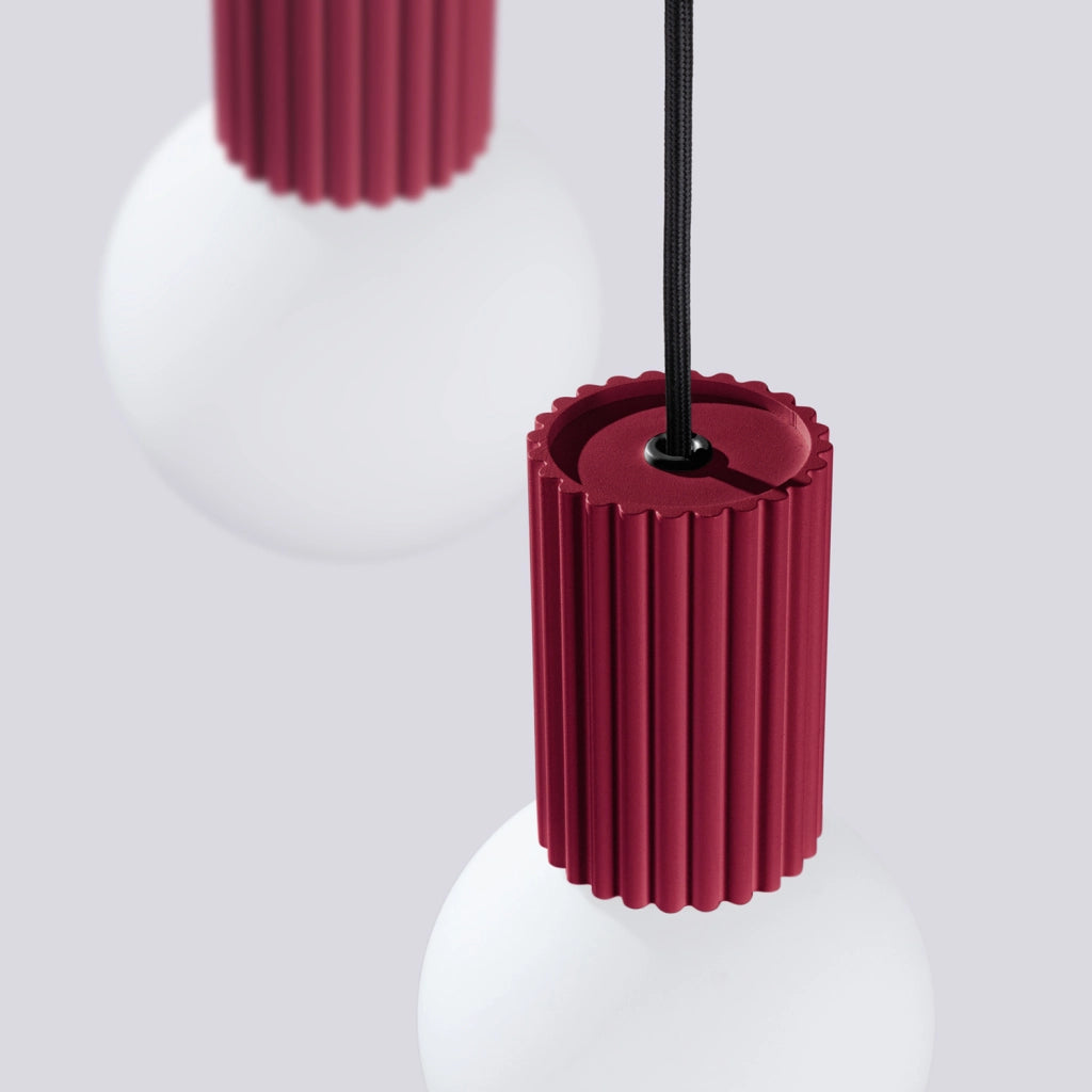 Lampada a sospensione SFERA tripla bordeaux G9 Pure Lume