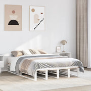 Letto senza Materasso Bianco 120x200 cm Legno Massello di Pino 850840
