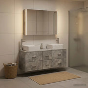 Set di mobili per il bagno 4 pcs Grigio Cemento 3406786