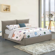 Letto Matrimoniale Arcole, Letto Matrimoniale Materasso Incluso Made in Italy, Grigio Tortora\