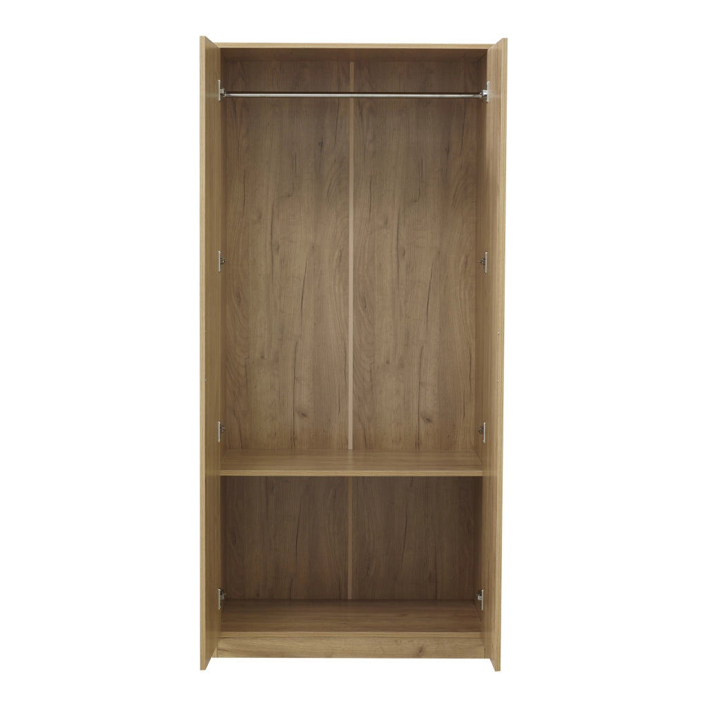 Armadio Guardaroba Eiselfing 176 x 80 x 52 cm Effetto Rovere [en.casa]