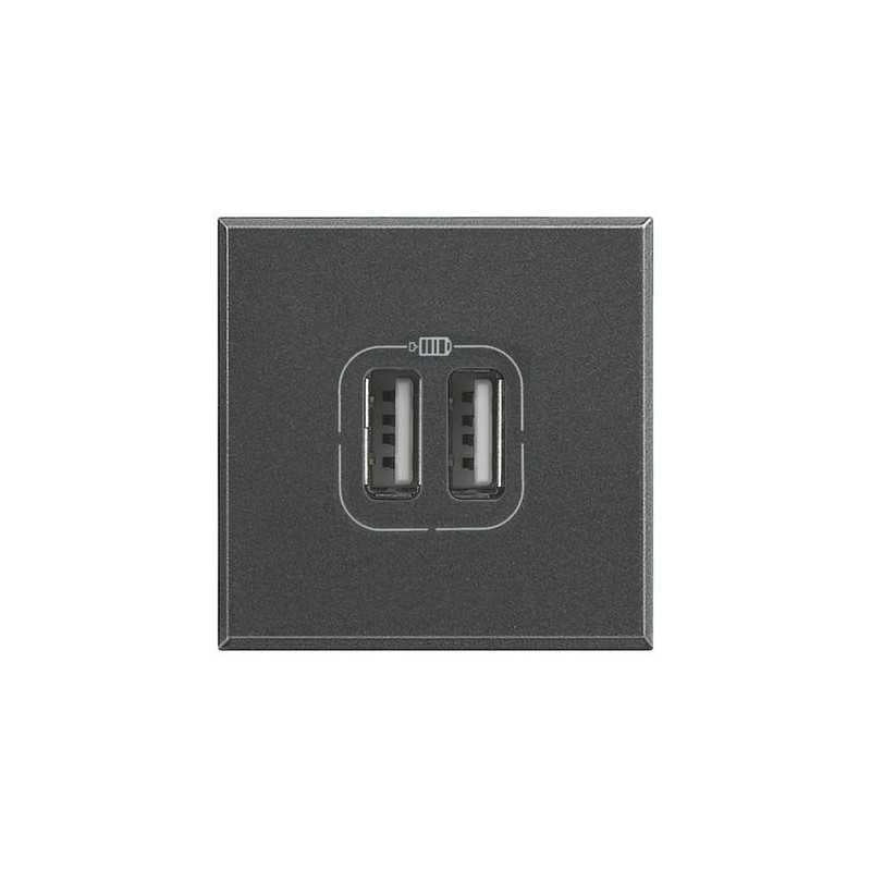Hs4285C2 Presa Connettore Usb Doppio Colore Antracite Axolute