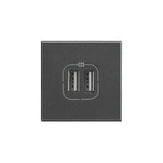 Hs4285C2 Presa Connettore Usb Doppio Colore Antracite Axolute
