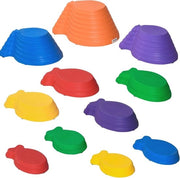 Pietre di equilibrio per bambini di 3 anni - 11 pezzi di pietre verdi e gialle per equilibrio e coordinazione, antiscivolo e stivabile, per interni ed esterni, fino a 100 kg di carico