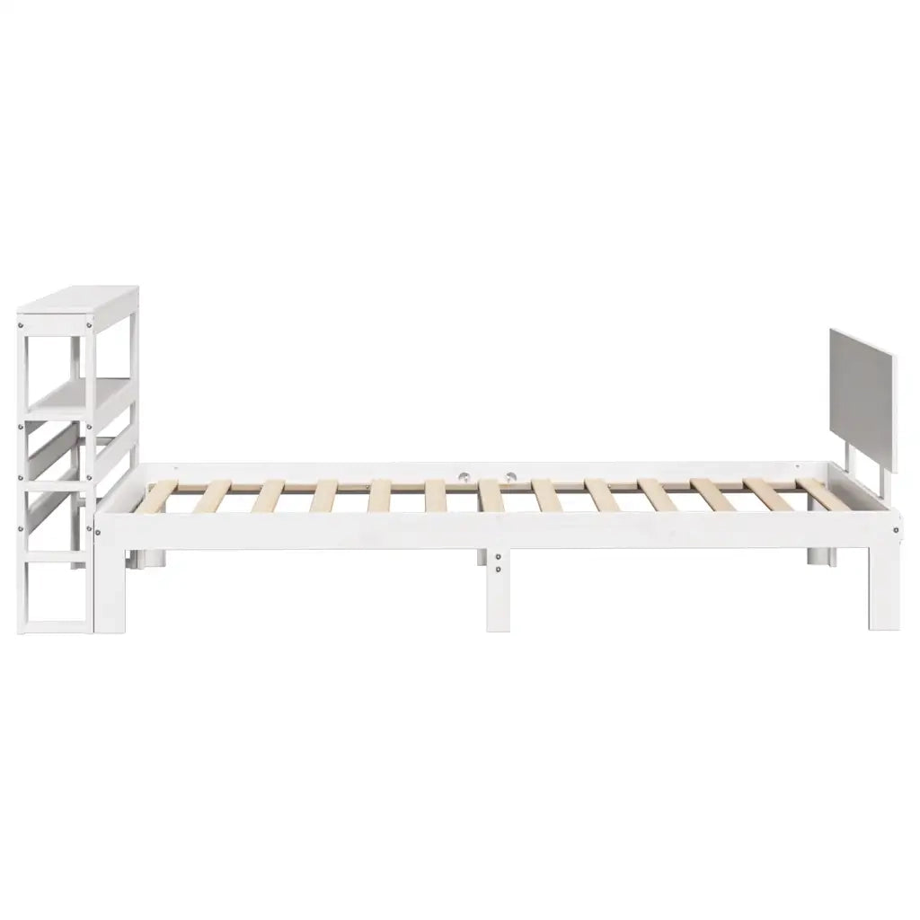 Giroletto con Testiera senza Materasso Bianco 90x190 cm