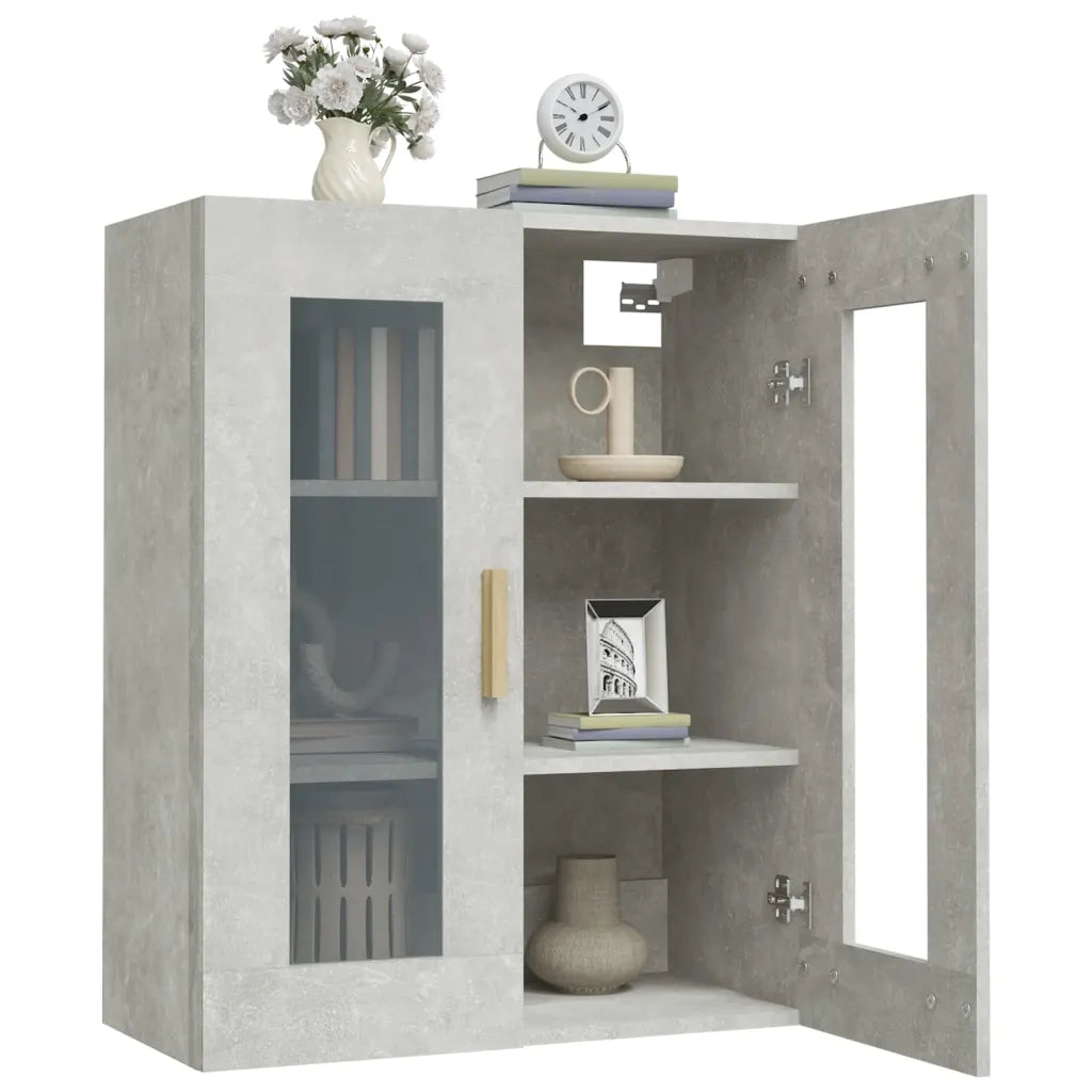 Armadietto Pensile a Parete Grigio Cemento 69,5x34x90 cm CFW8462497
