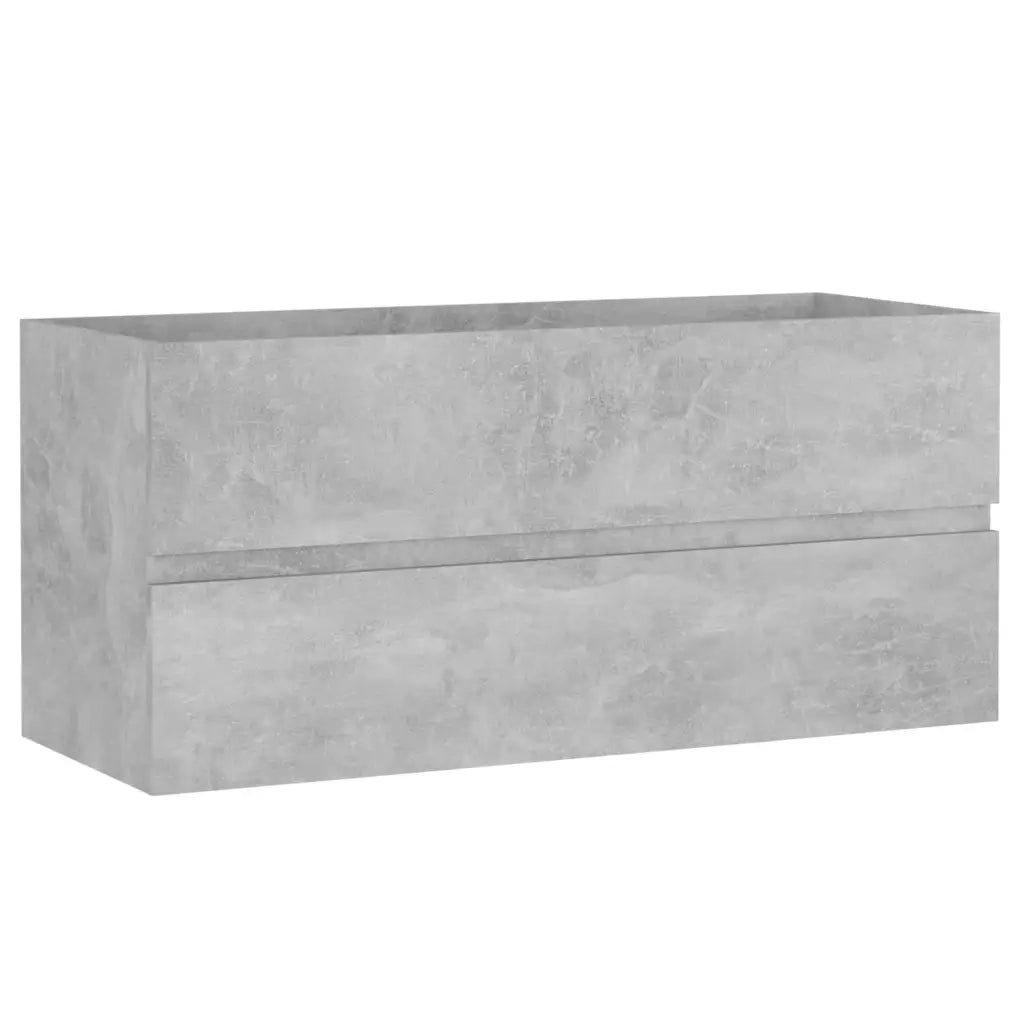 Mobile con Lavabo Integrato Grigio Cemento in Legno Multistrato