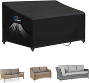 Divano esterno - impermeabile e resistente ai raggi UV - 1 pezzo - nero - 420D poliestere - 220 x 100 x 89/61 cm