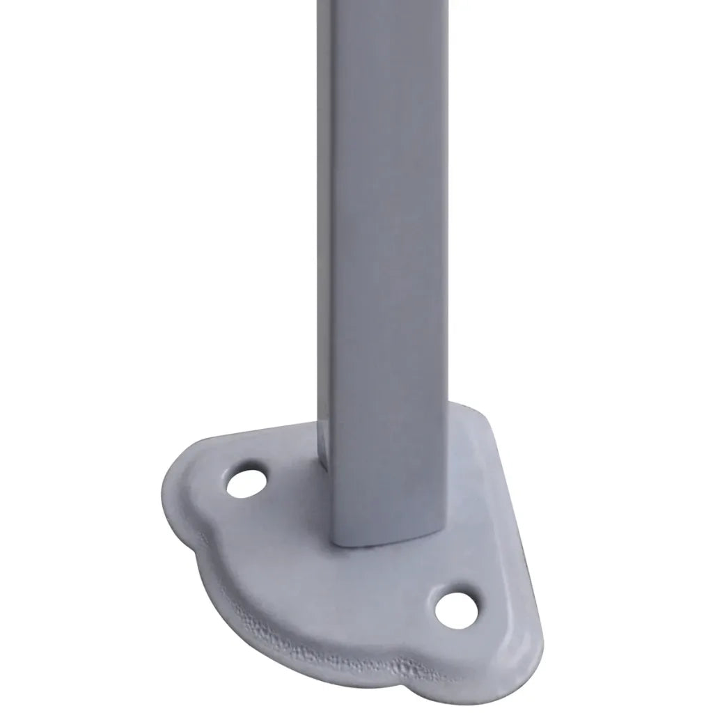 Gazebo Professionale Pieghevole 3x3m Acciaio Bianco
