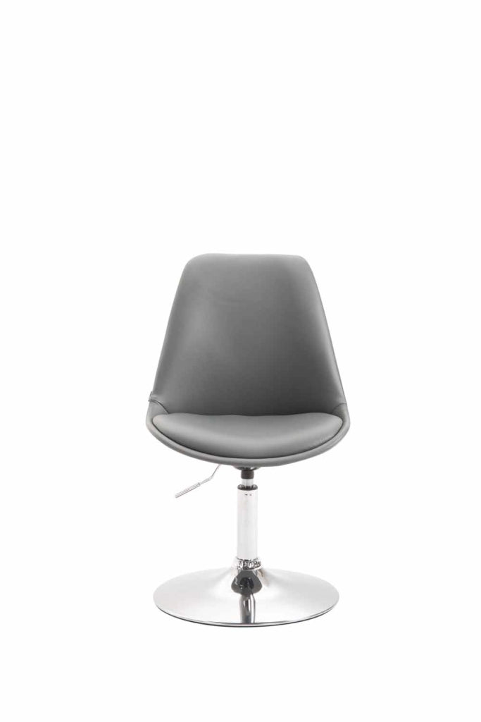 Sedia da pranzo MAVERICK in similpelle grigio,cromo