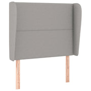Testiera | Testata ad Orecchio Grigio Chiaro 103x23x118/128 cm in Tessuto