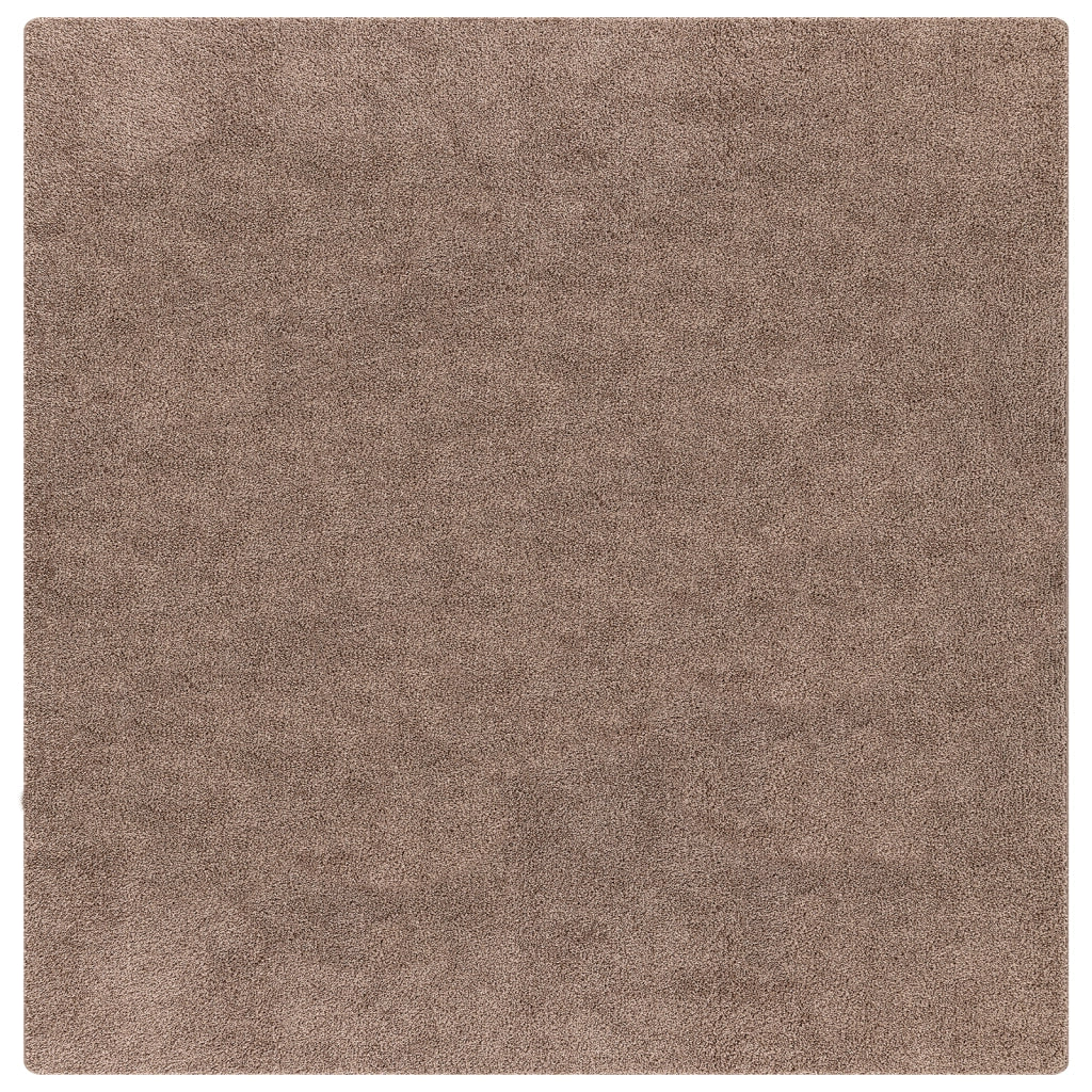 Tappeto Shaggy Alta Pelo Marrone 120x120 cm PP