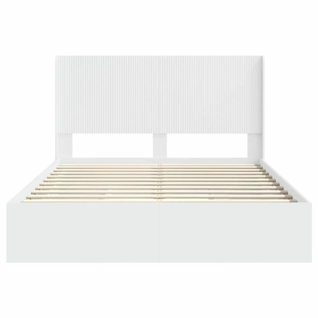 Struttura del letto con stoccaggio e testata 3 pcs-Giroletto con contenitore 409163