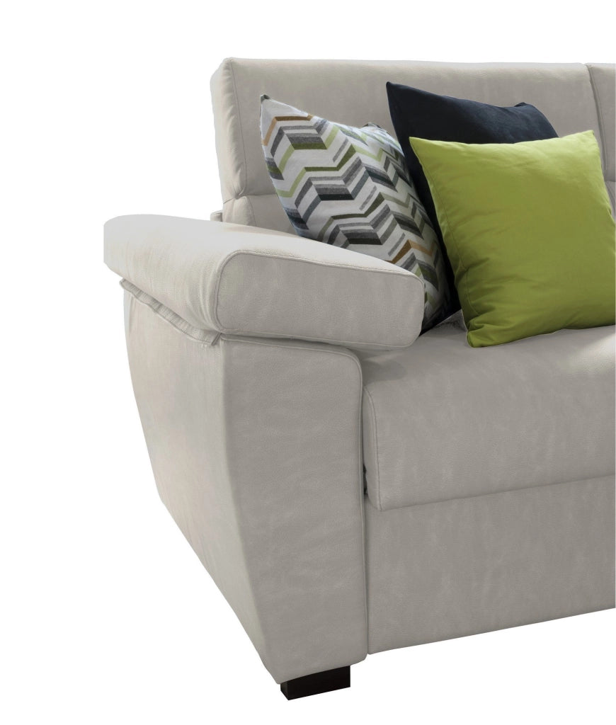Seui, Divano Letto 2 Posti Sfoderabile Made in Italy, 185x95 cm Beige