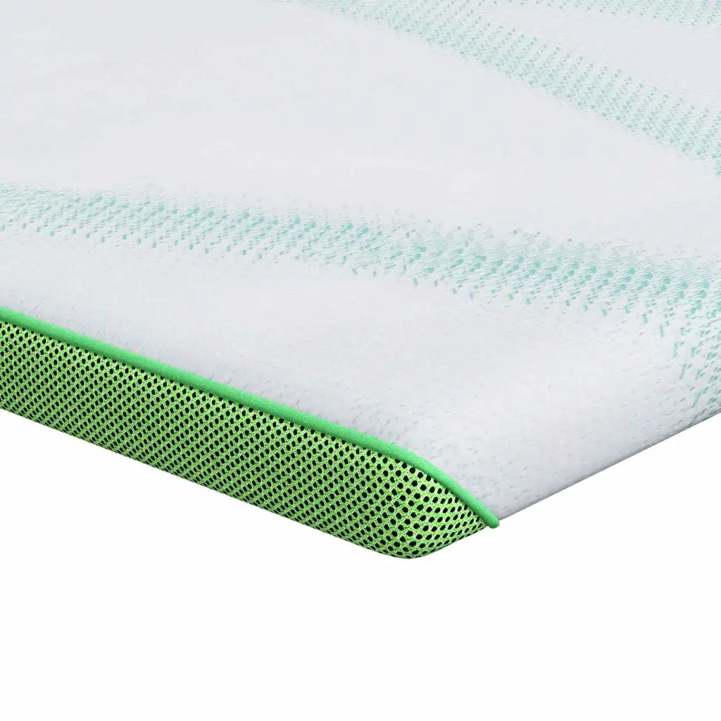 Topper per materasso Bianco e Verde 140 x 200 cm CFW8222035