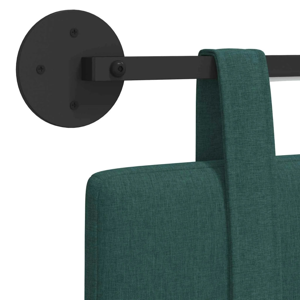 Testiera | Testata sospesa Con luce LED Verde Scuro Tessuto