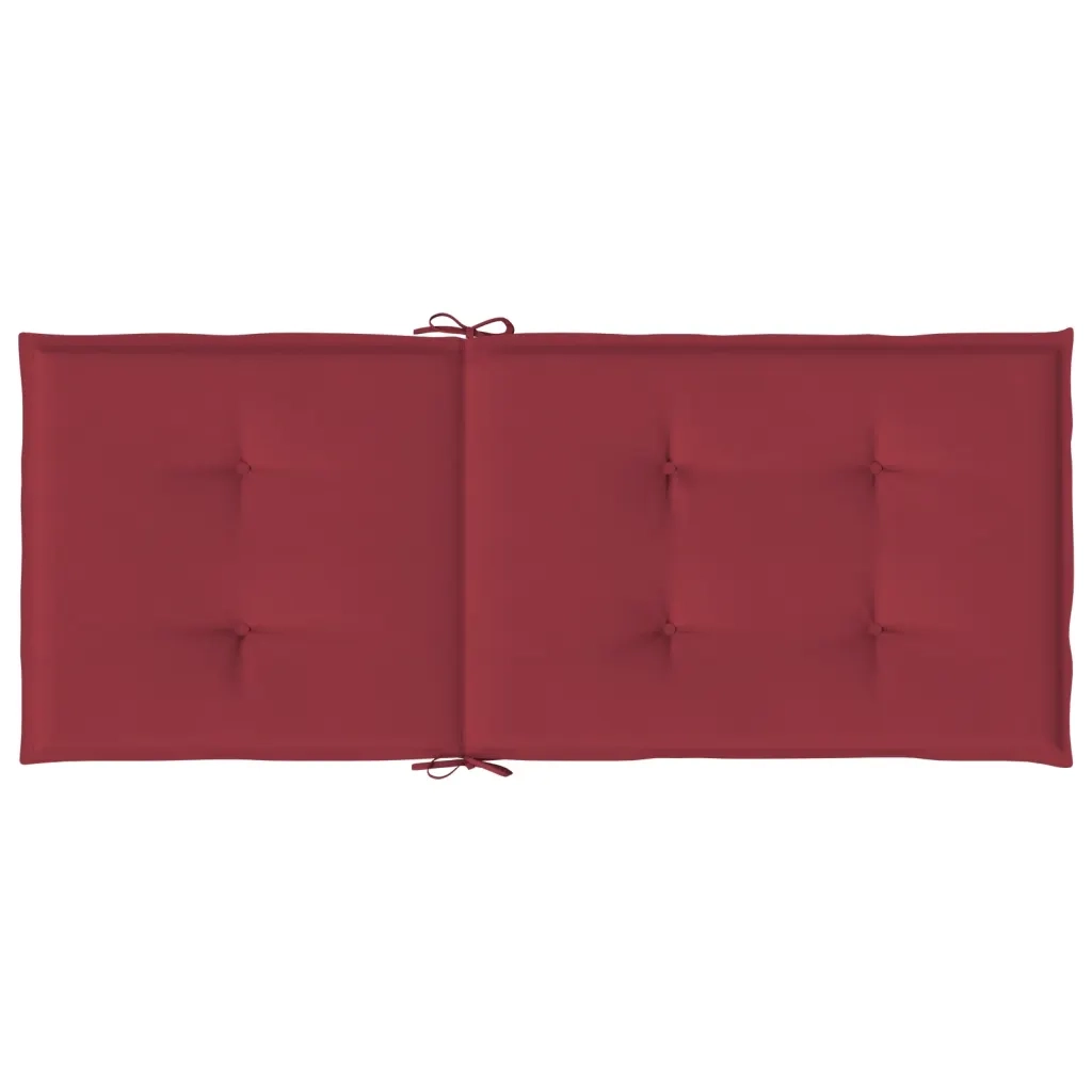 Cuscini per Sedie 6 pz Rosso Vino 120x50x3 cm in Tessuto 314115