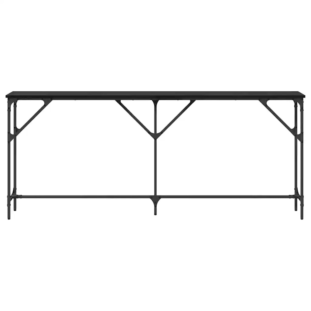 Tavolo consolle Rovere nero 180 x 23 x 75 cm 871328