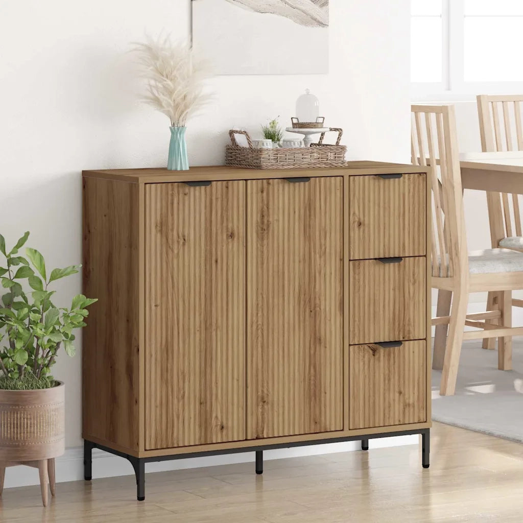 Credenza Rovere artigianale 89,5 x 33 x 82 cm Legno multistrato 883463