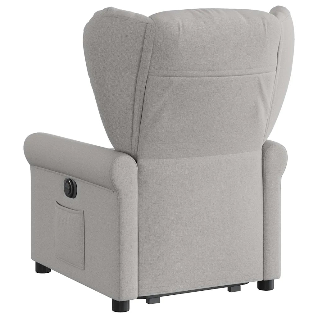 Poltrona Alzapersona Reclinabile Grigio Nuvola in Tessuto 3303383