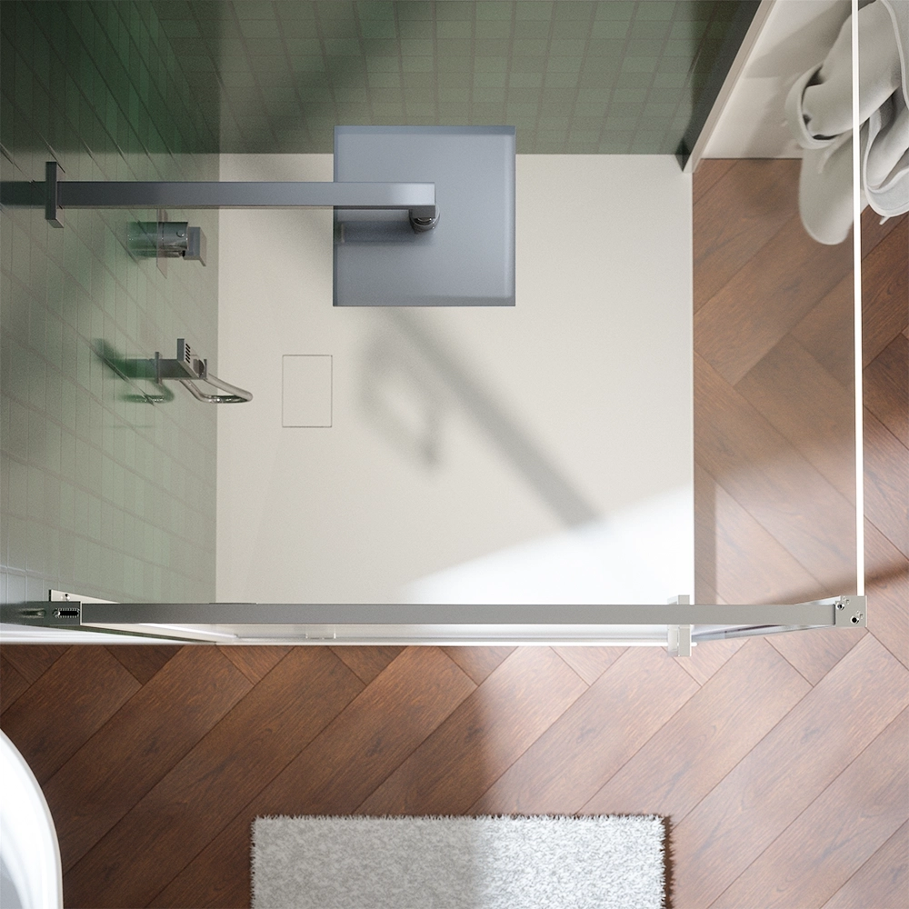 Box doccia 80x100 cm con apertura a battente vetro 6mm trasparente h195 cm | Aruba