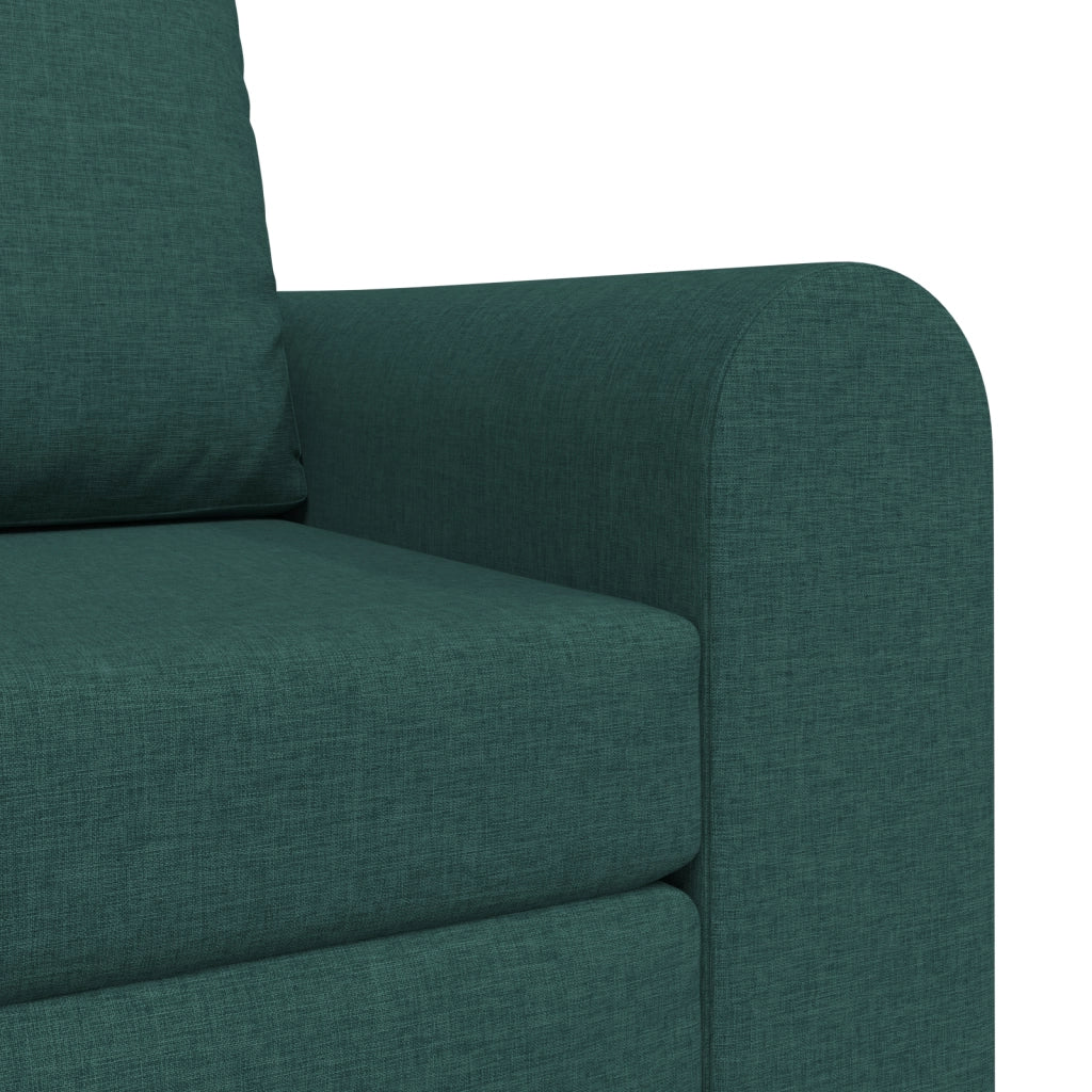 Divano Letto a Pavimento 2-in-1 Verde Scuro 98x71x83 cm Tessuto