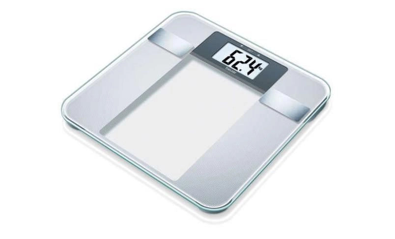 Beurer BG 13 Bilancia Diagnostica in Vetro Portata 150 Kg Inox