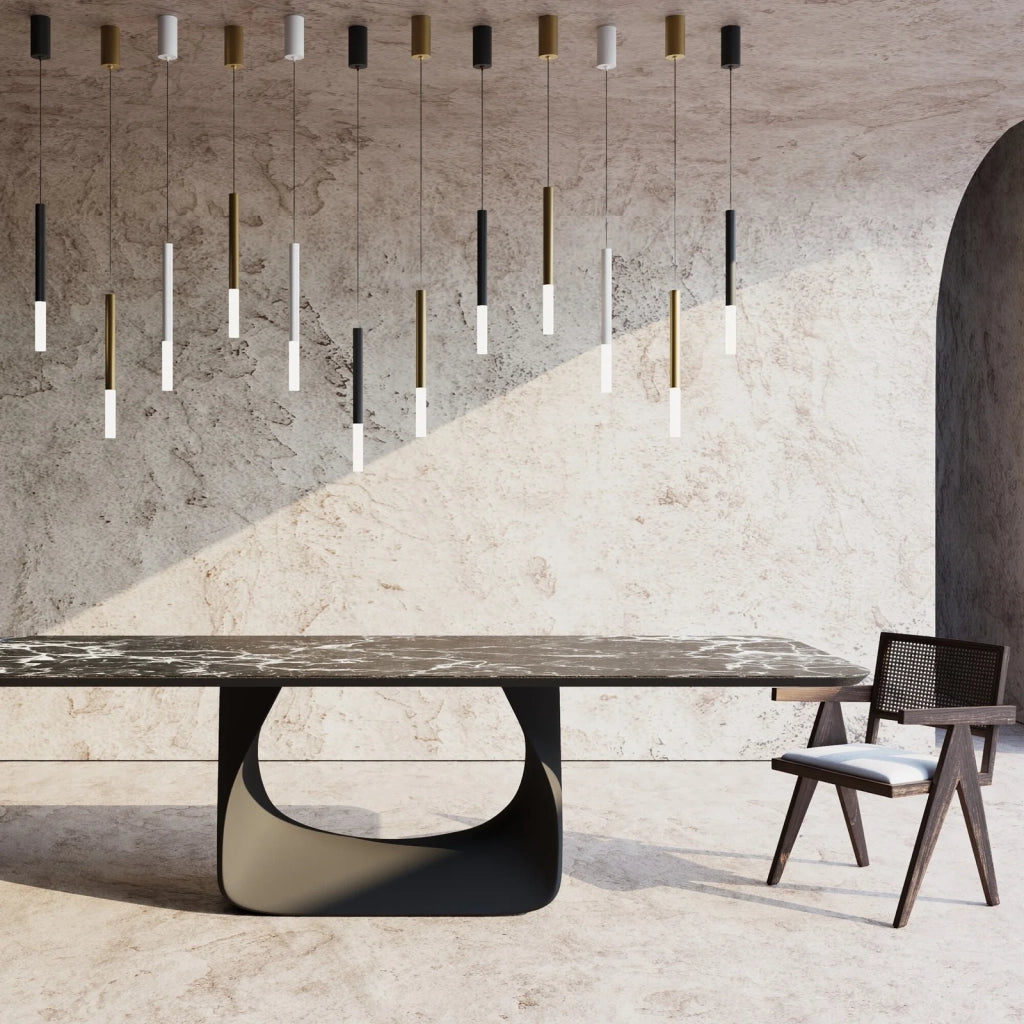 Maytoni Lampadario moderno Pro Shade 1 luce LED integrato nero alluminio