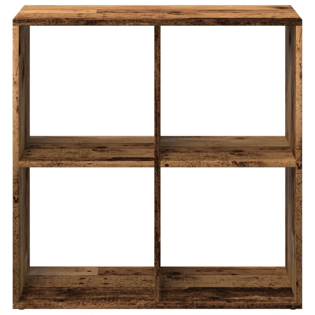 Libreria Divisorio-Scaffale per Libri-Mobile di Stoccaggio Legno Vecchio 69,5x29x69,5 cm in Truciolato