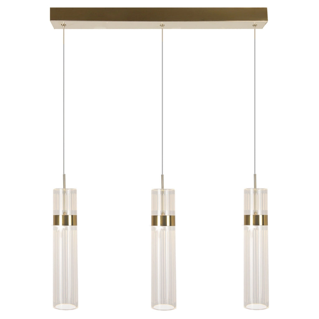 Lampada sospensione moderna oro 60cm LED CCT 3 luci