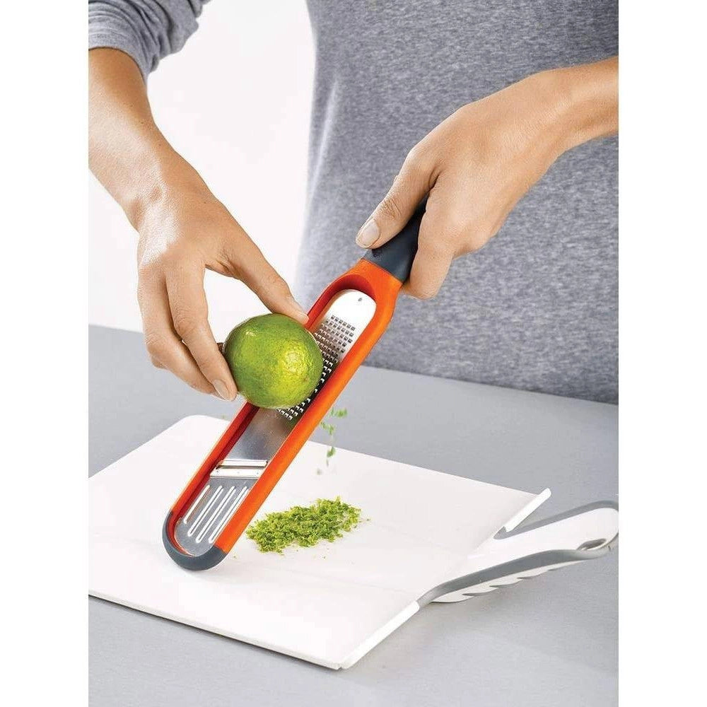 Trade Shop - Affettatrice Manuale Affetta Taglia Verdure Grattugia Julienne Regolabile 2 In 1 -