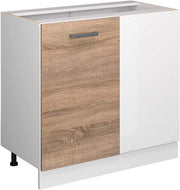 Mobile ad angolo cucina R-Line, Sonoma, 86 cm senza piano di lavoro, per la libera combinazione all'interno di sistemi cucina modulari