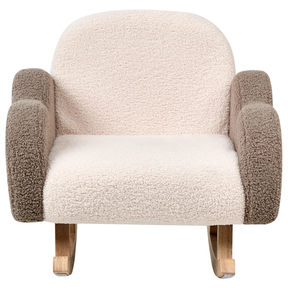 Sedia a dondolo per bambini Beige Boucle Indoor