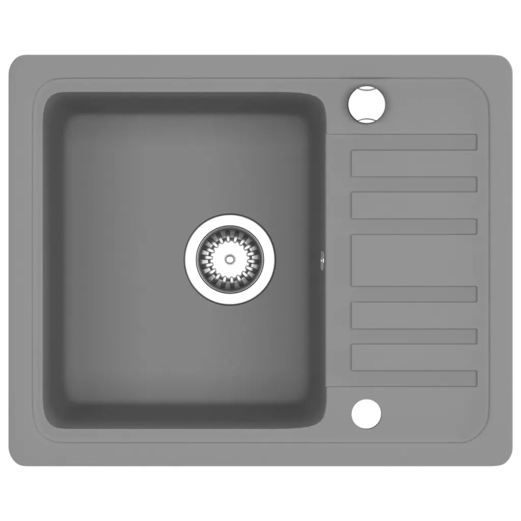 Lavello da Cucina in Granito Vasca Singola Grigio  cod mxl 46075