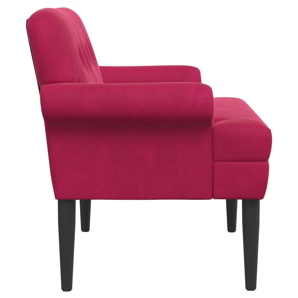 Loveseat con bottoni imbottiti Rosso Vino 120 x 66 x 78 cm 42041833
