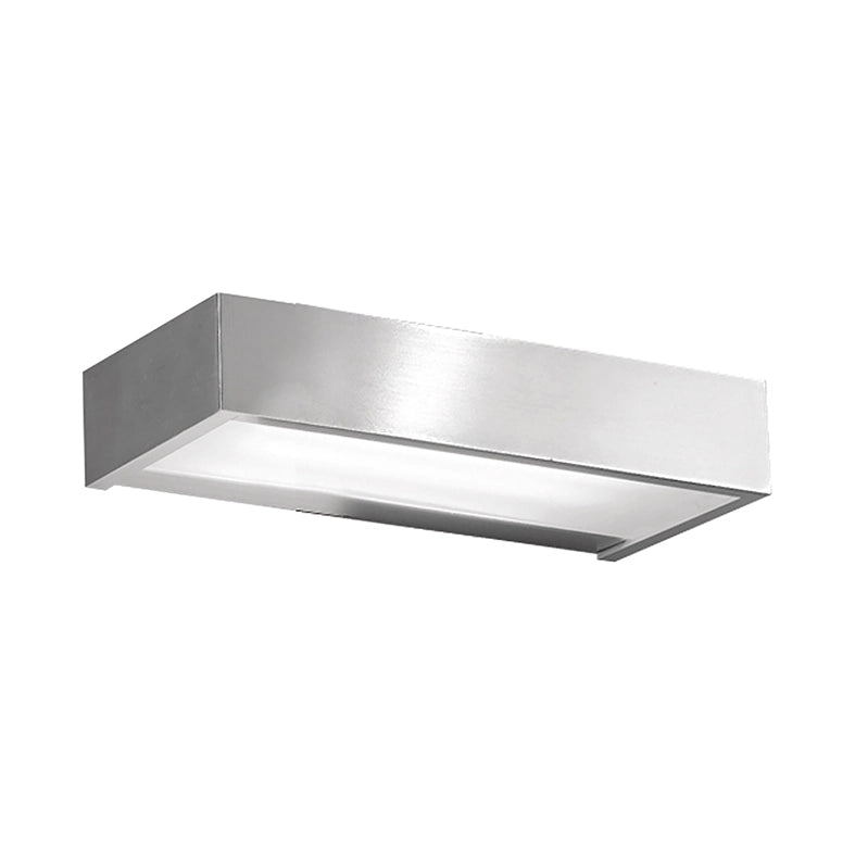 OPTIMA Applique da parete biemissione lineare in alluminio spazzolato, attacco R7s78, IP20, 100W, per illuminazione d'interni - Rossini Group