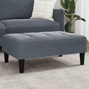 Poggiapiedi Grigio Scuro 77x55x31 cm in Velluto 4007367