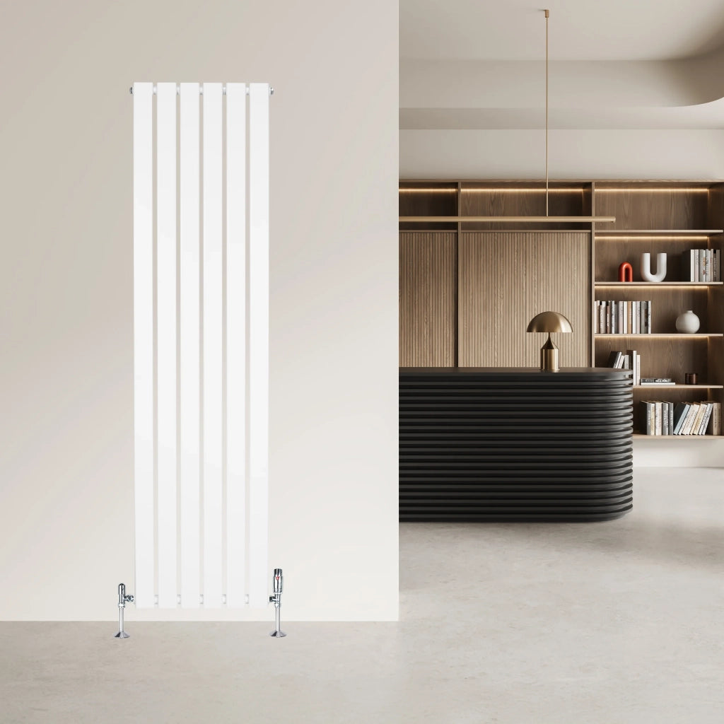 Radiatore Verticale Design Piatto Colonna Singola Bianco 1600x420 mm