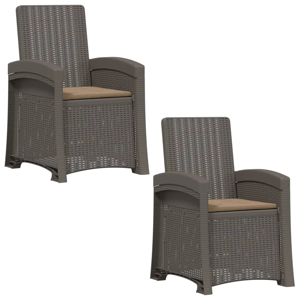 Sedia da giardino reclinabile effetto rattan 2 pcs 8012030