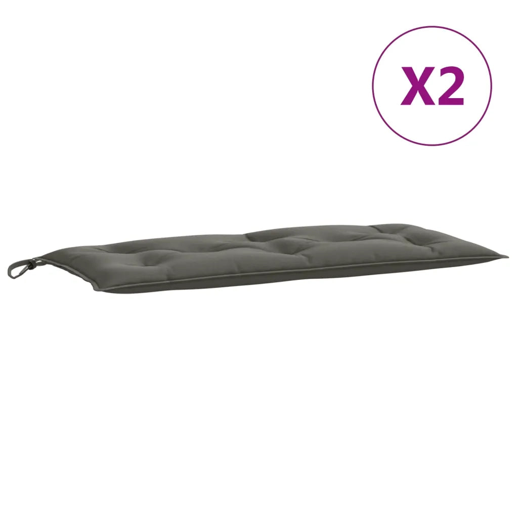 Cuscini Panca Giardino 2pz Grigio Scuro MÃ©lange 100x50x7 cm