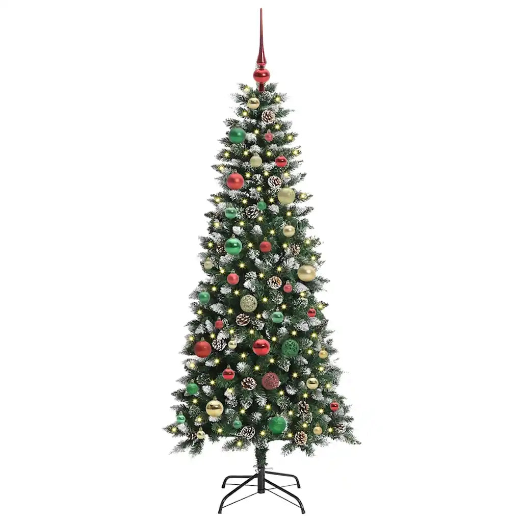 Albero di Natale | Decorazioni natalizie artificiale con 150 LED Verde 150 cm