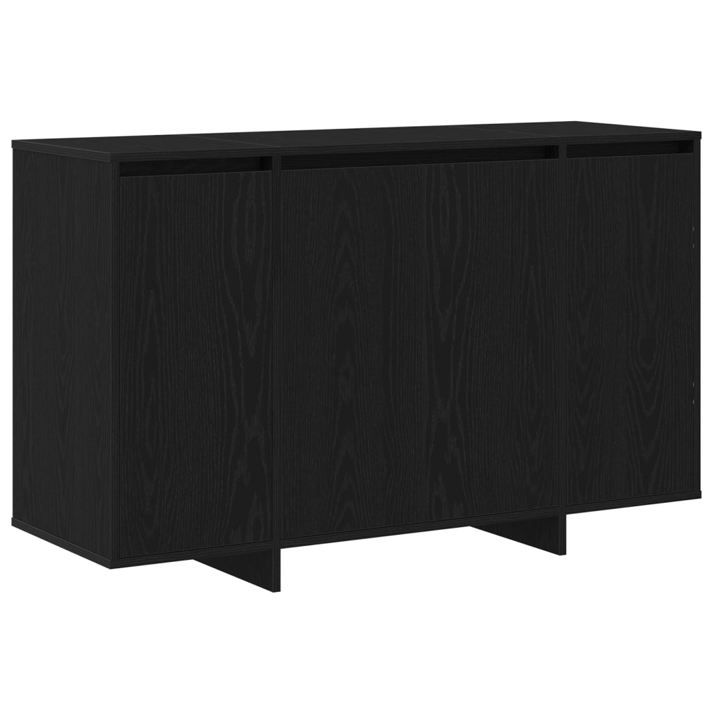 Credenza Nera in Rovere Rovere Nero Legno 120 x 41 x 75 cm