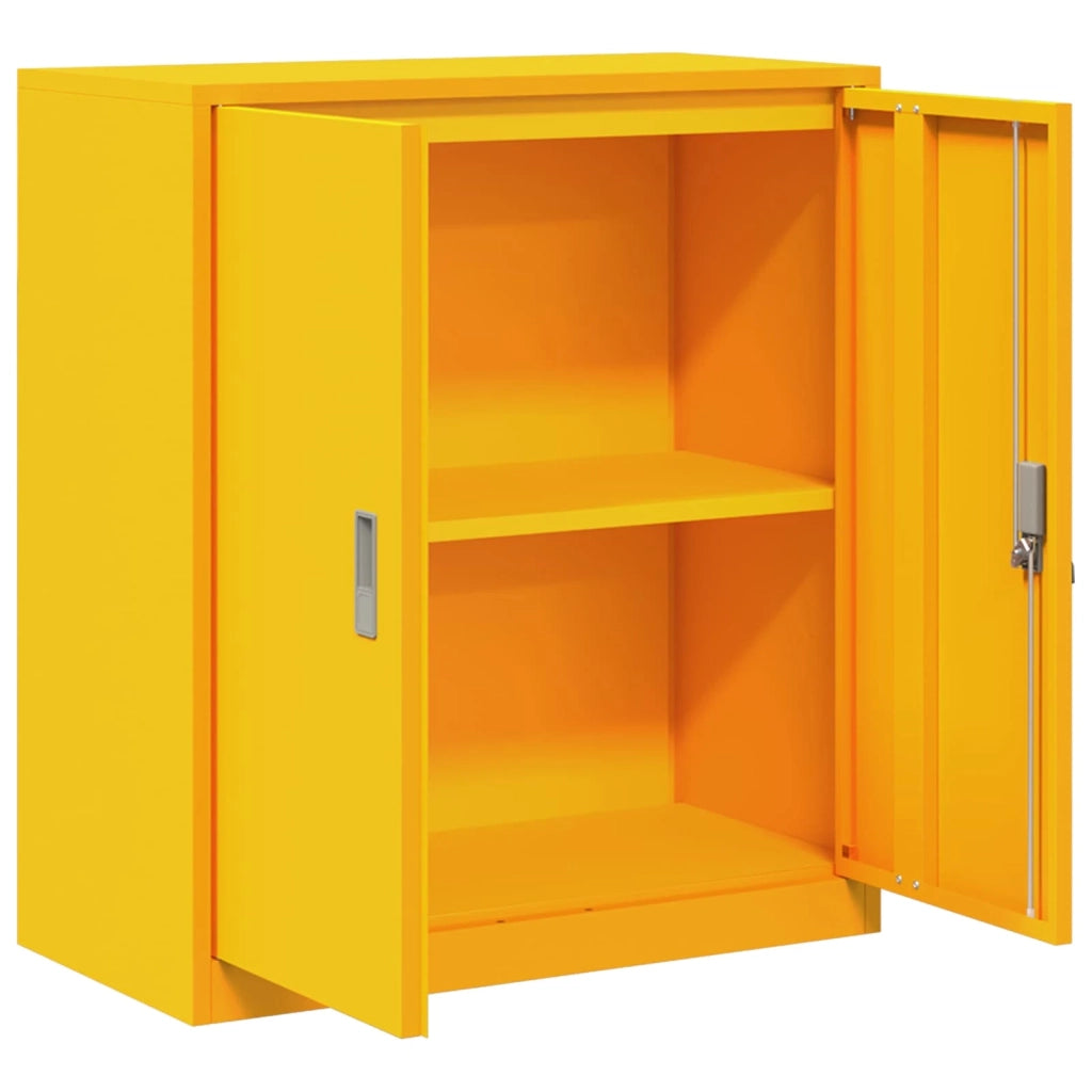 Armadio Giallo senape 80 x 40 x 90 cm Acciaio