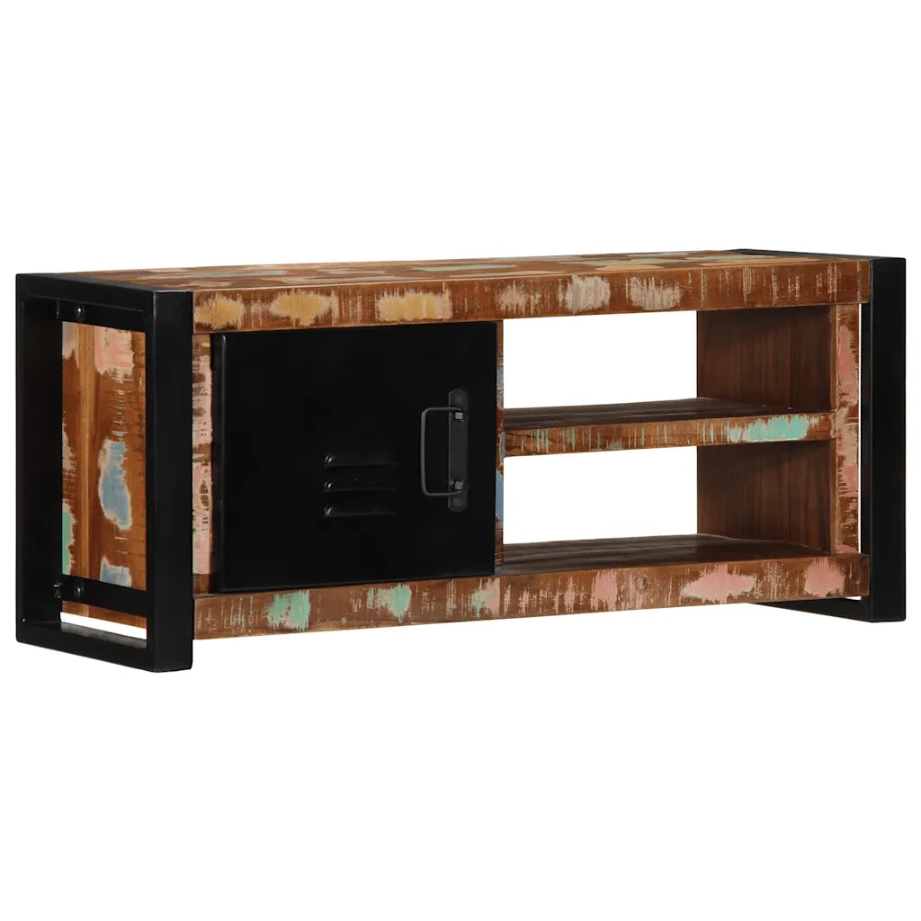 Mobile Porta TV 80x30x35 cm in Legno Massello di Recupero