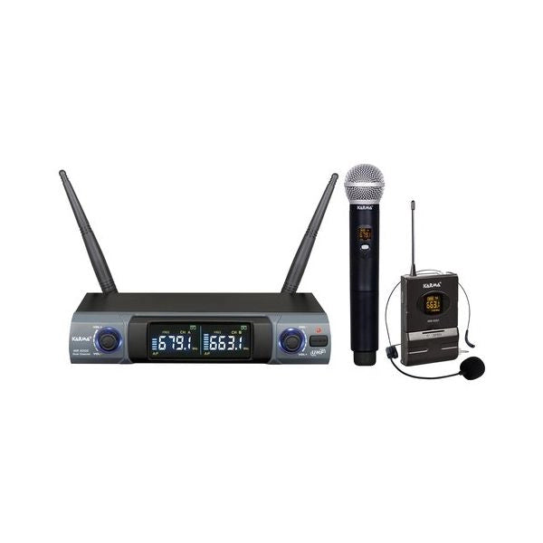 Kit microfoni karma set 8302pl palmare e con archetto black e grey - 8015439483029