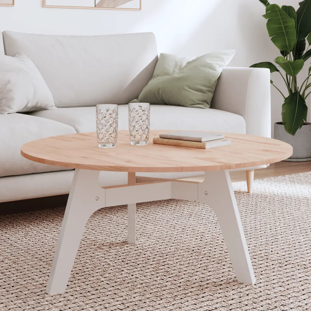 Piano per Tavolo | Superficie Tavolo | Piano Scrivania ?90x1,5 cm Rotondo in Legno Massello di Faggio